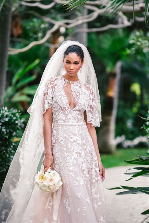 chanel iman wedding dress color